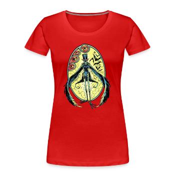 M. SMART DARKNESS - T-shirt bio Premium Femme - rouge - Devant - Mia (176cm)