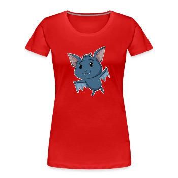 Chauve-souris - T-shirt bio Premium Femme - rouge - Devant - Mia (176cm)