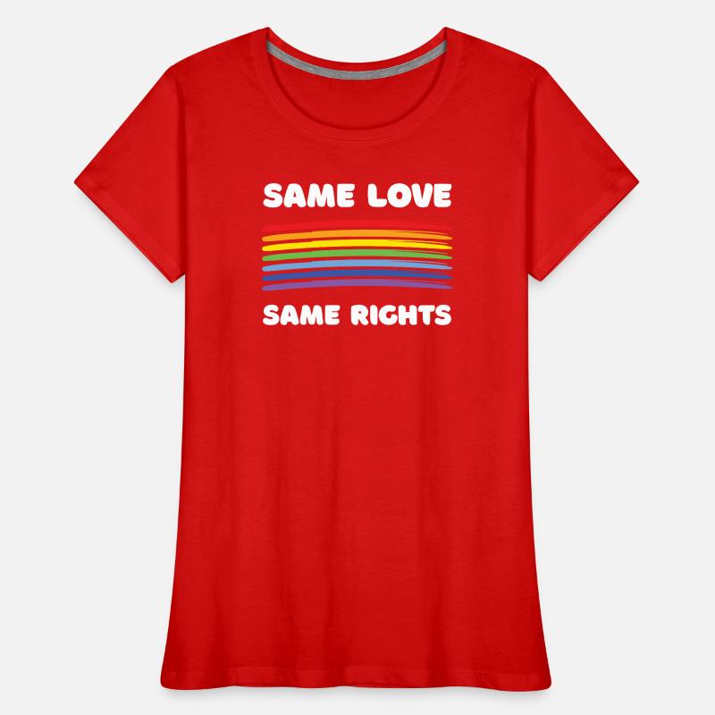 LGBTQ+ Pride Month - Same Love. Same Rights. Women's Premium Organic T-Shirt