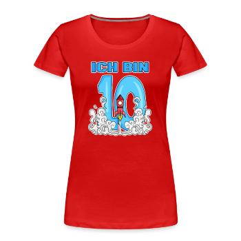 10 Jahre Geburtstag Junge Geschenk - Frauen Premium Bio T-Shirt - Rot - Vorne - Mia (176cm)