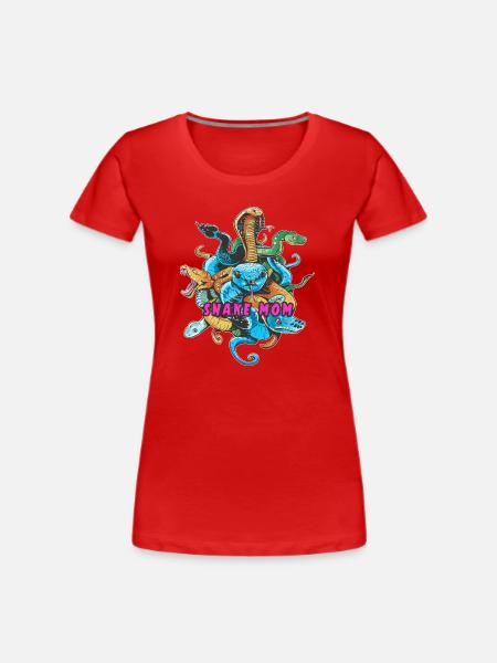 Schlangen Mutter - Frauen Premium Bio T-Shirt - Rot