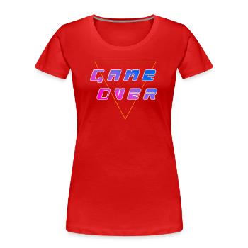 GameOver - T-shirt bio Premium Femme - rouge - Devant - Mia (176cm)