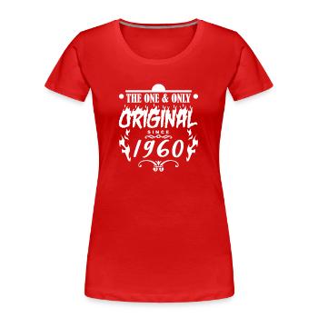 1960 - Year 1960 - Year 1960 - Women's Premium Organic T-Shirt - red - Front - Mia (176cm)