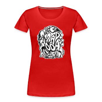 Stapooa2 - T-shirt bio Premium Femme - rouge - Devant - Mia (176cm)