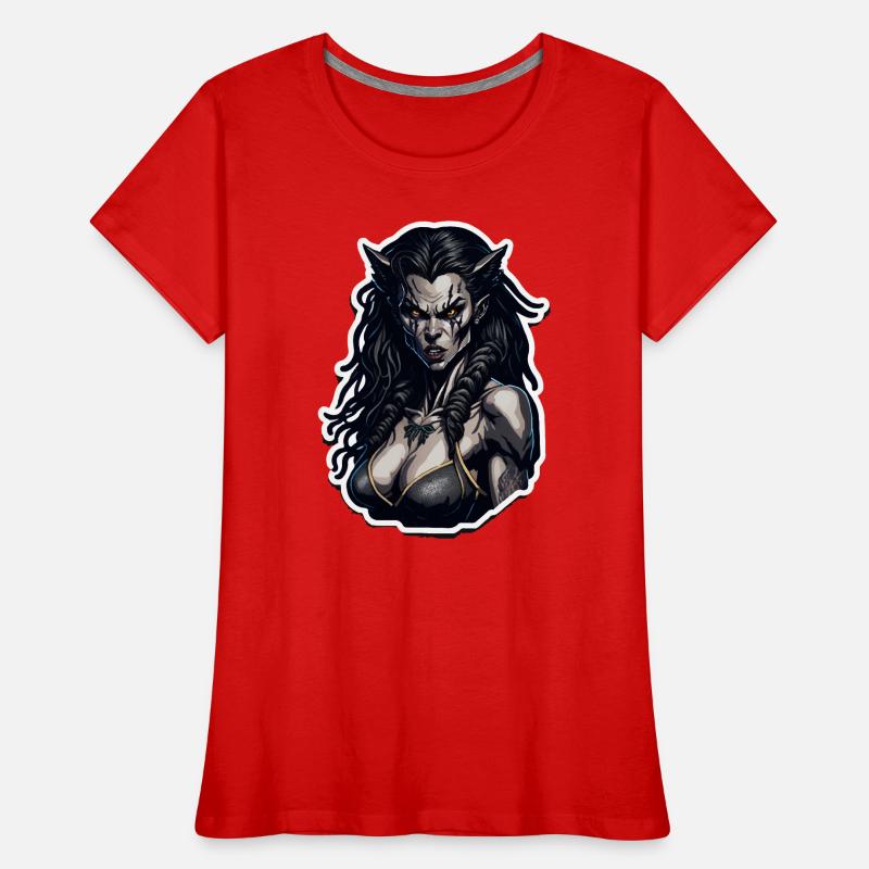 Dämonenelf Narbenblick Frauen Premium Bio T-Shirt