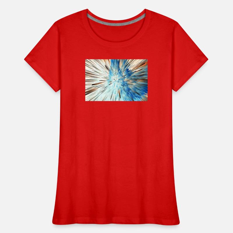 Radiale Blaue Explosion Frauen Premium Bio T-Shirt