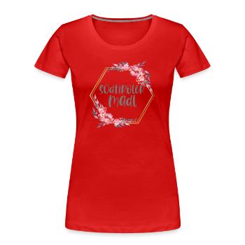 Südtirol Italien Berge Alpen Madl Geschenk - Frauen Premium Bio T-Shirt - Rot - Vorne - Mia (176cm)