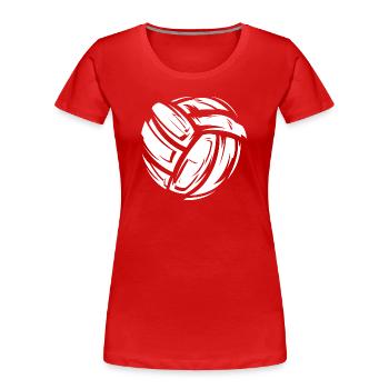 Volleyball Symbol Stoffe Material weiß Spiel icon - Frauen Premium Bio T-Shirt - Rot - Vorne - Mia (176cm)