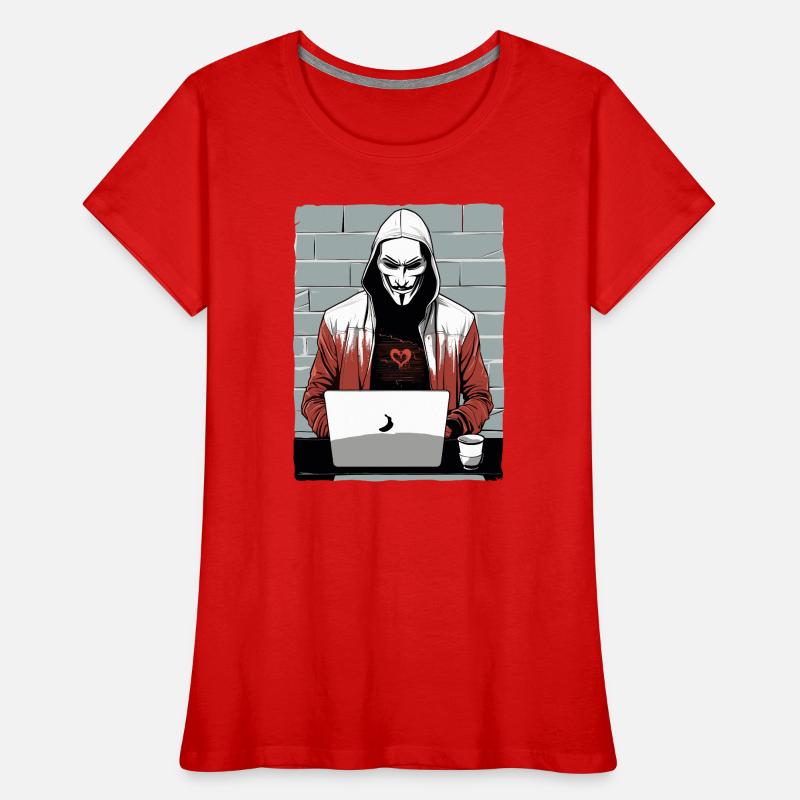 Anonymous Hacker Frauen Premium Bio T-Shirt