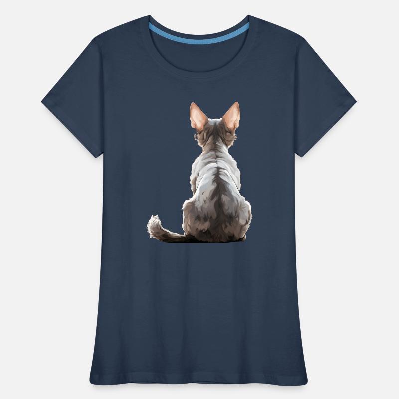 Chat Devon Rex T-shirt bio Premium Femme