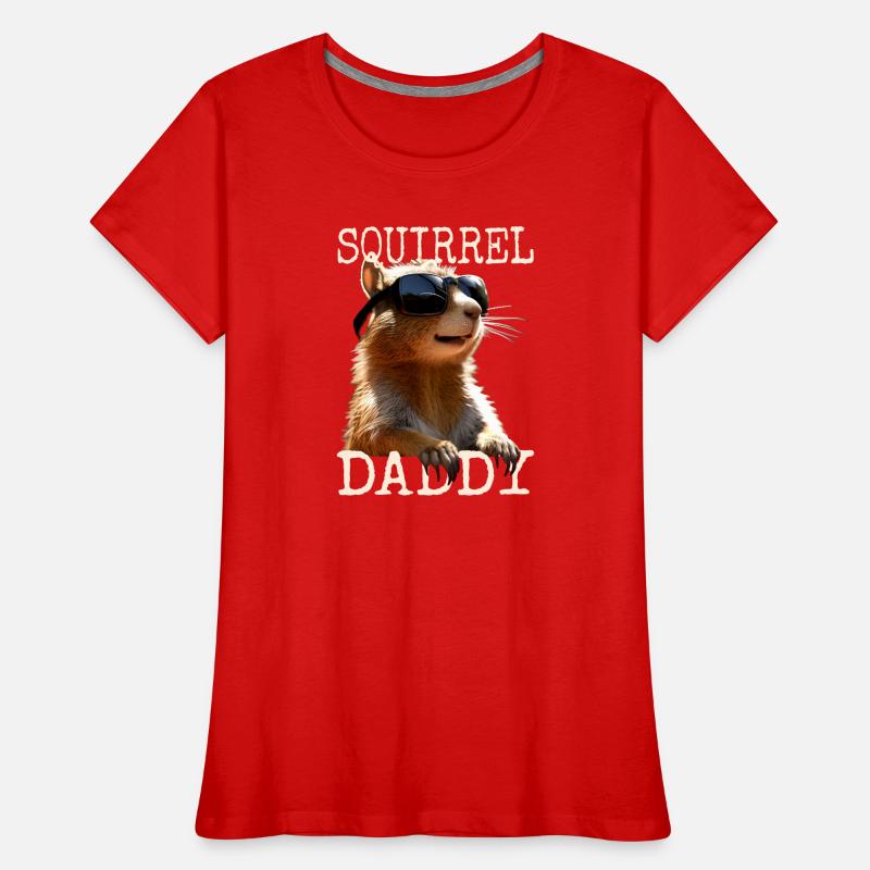 Squirrel Daddy Squirrel Dad Father's Day Dad Women's Premium Organic T-Shirt