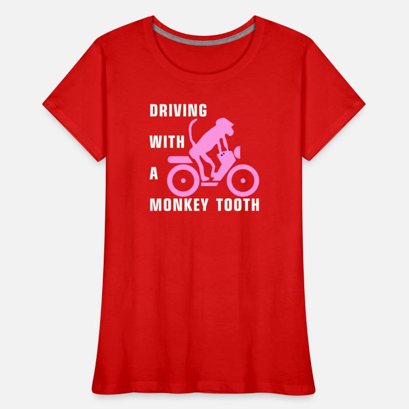 Driving with a monkey tooth - Affenzahn Frauen Premium Bio T-Shirt