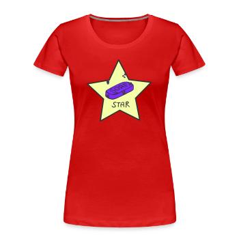 Étoile de savon - T-shirt bio Premium Femme - rouge - Devant - Mia (176cm)