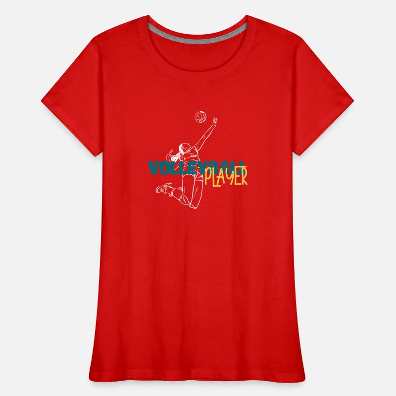 Volley Dive: Dynamic Player Duo Women's Premium Organic T-Shirt
