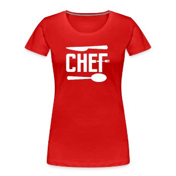 Career, , Success, Worker, Supervisor, Job - Women's Premium Organic T-Shirt - red - Front - Mia (176cm)
