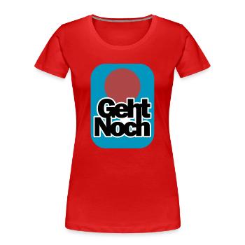 Lebensfreude Sonne Design - Frauen Premium Bio T-Shirt - Rot - Vorne - Mia (176cm)