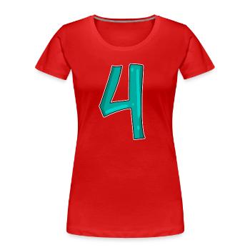 4 - Women's Premium Organic T-Shirt - red - Front - Mia (176cm)