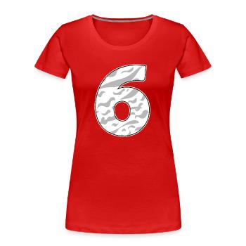 6 - Women's Premium Organic T-Shirt - red - Front - Mia (176cm)