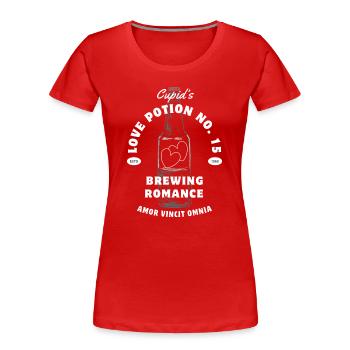 Amor-Trank Nr. 15 Romanzen-Trank - Frauen Premium Bio T-Shirt - Rot - Vorne - Mia (176cm)