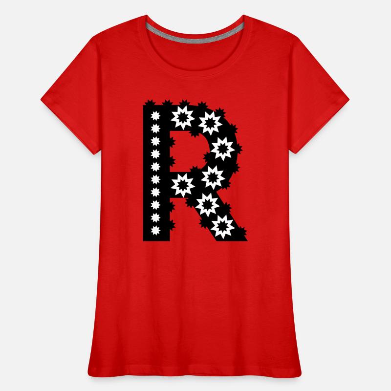 Buchstabe R Frauen Premium Bio T-Shirt