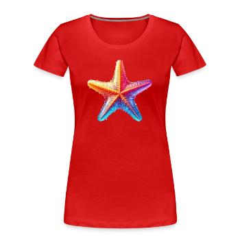 Seestern - Frauen Premium Bio T-Shirt - Rot - Vorne - Mia (176cm)