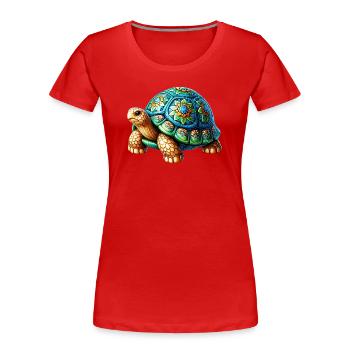 Turtle - Women's Premium Organic T-Shirt - red - Front - Mia (176cm)