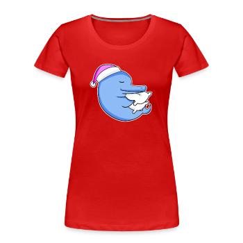 Dolphin Tired Sleeping Sleeping Girl - Women's Premium Organic T-Shirt - red - Front - Mia (176cm)