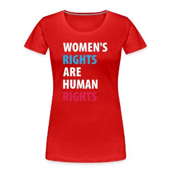 Women's Right Are Human Rights - Women's Premium Organic T-Shirt - red - Front - Mia (176cm)