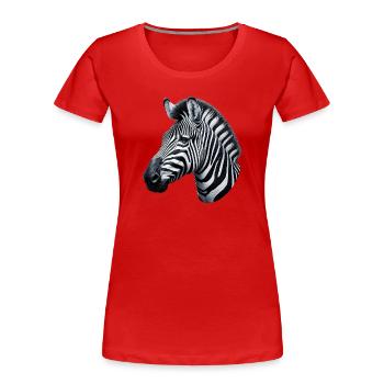 Zebra - Women's Premium Organic T-Shirt - red - Front - Mia (176cm)