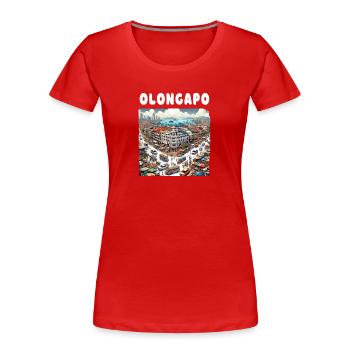 Olongapo City Philippines Vacation Travel - Women's Premium Organic T-Shirt - red - Front - Mia (176cm)
