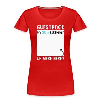 20th Birthday - Women's Premium Organic T-Shirt - red - Front - Mia (176cm)