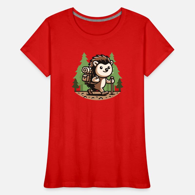 Wanderwanderer: Der Wanderigel Frauen Premium Bio T-Shirt