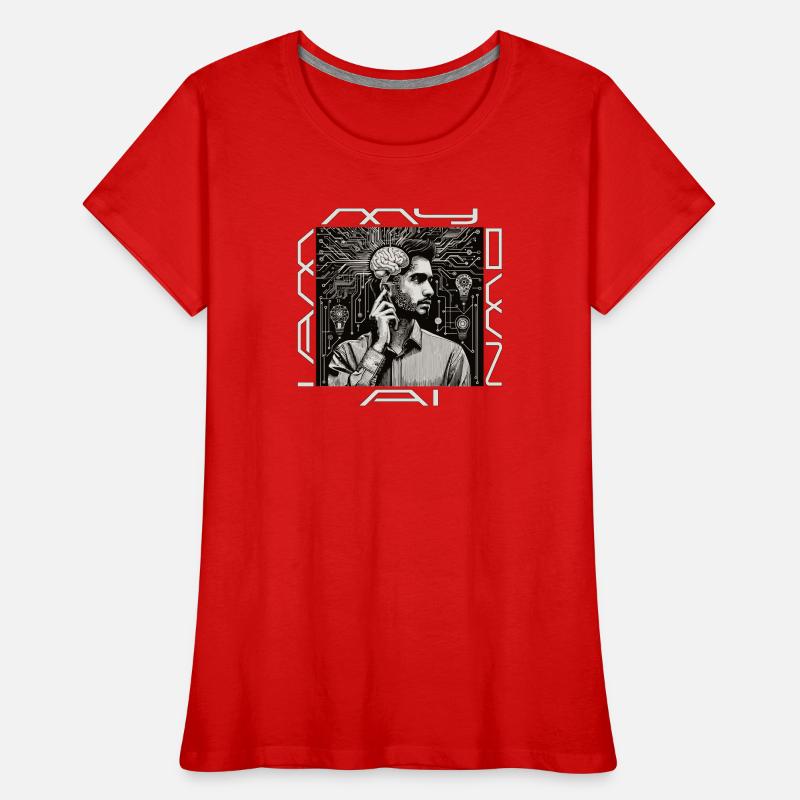 Kopfwerk: Geist trifft Code Frauen Premium Bio T-Shirt