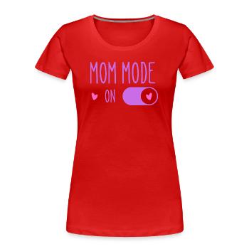 Aktiver Mom-Modus Lila - Frauen Premium Bio T-Shirt - Rot - Vorne - Mia (176cm)