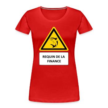 Hai der Finanzen - Frauen Premium Bio T-Shirt - Rot - Vorne - Mia (176cm)