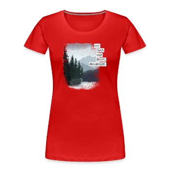 Our faith can move mountains ^ - Frauen Premium Bio T-Shirt - Rot - Vorne - Mia (176cm)