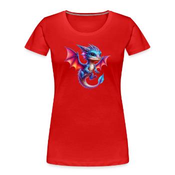 Dragon - T-shirt bio Premium Femme - rouge - Devant - Mia (176cm)