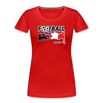 Fièvre du football France - T-shirt bio Premium Femme - rouge - Devant - Mia (176cm)