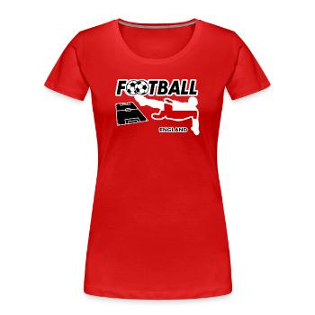 La fièvre du football en Angleterre - T-shirt bio Premium Femme - rouge - Devant - Mia (176cm)