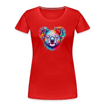 Koala - Women's Premium Organic T-Shirt - red - Front - Mia (176cm)