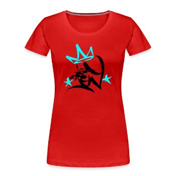 Graffiti Tag JGA Crew King 01 2C - Women's Premium Organic T-Shirt - red - Front - Mia (176cm)