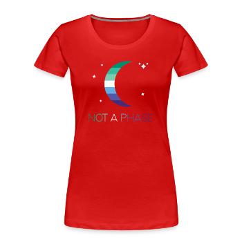 LGBTQ Pride Month - Not a Phase - Gays - Women's Premium Organic T-Shirt - red - Front - Mia (176cm)