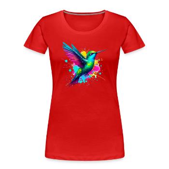 Colibri - T-shirt bio Premium Femme - rouge - Devant - Mia (176cm)