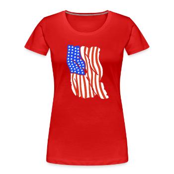 Amerikanische Flagge 4. Juli Patriotisch - Frauen Premium Bio T-Shirt - Rot - Vorne - Mia (176cm)