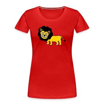 Lion as a children's design - Women's Premium Organic T-Shirt - red - Front - Mia (176cm)