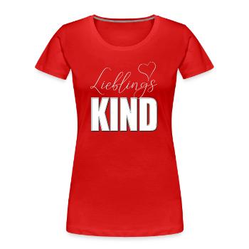 Favorite child Favorite child with heart - Women's Premium Organic T-Shirt - red - Front - Mia (176cm)