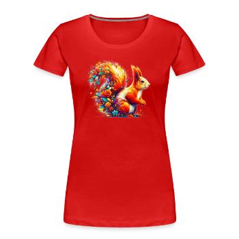 Squirrel - Women's Premium Organic T-Shirt - red - Front - Mia (176cm)