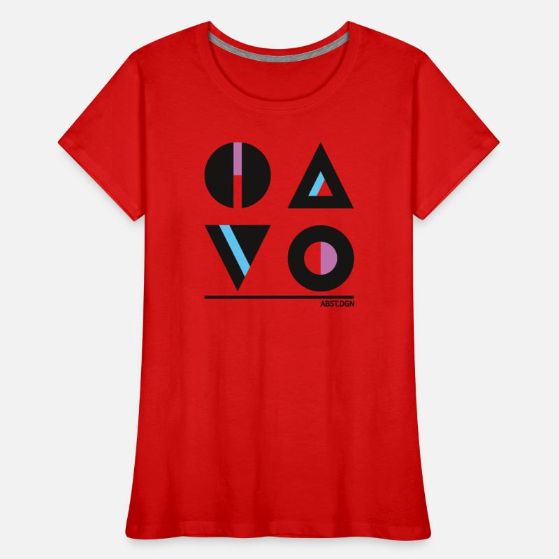 Conception géométrique abstraite - Mode élégante T-shirt bio Premium Femme