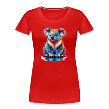 Koala - Women's Premium Organic T-Shirt - red - Front - Mia (176cm)