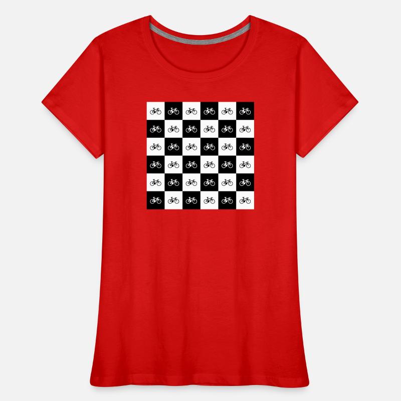 Geometric Bicycle Pattern Design Women's Premium Organic T-Shirt